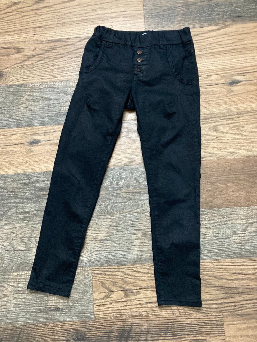 Flog Women’s Pants Size 24 Black Skinny Stretch Button Fly Made in Israel